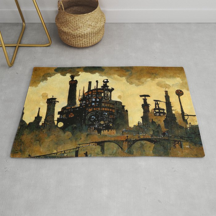 A world enveloped in pollution Rug