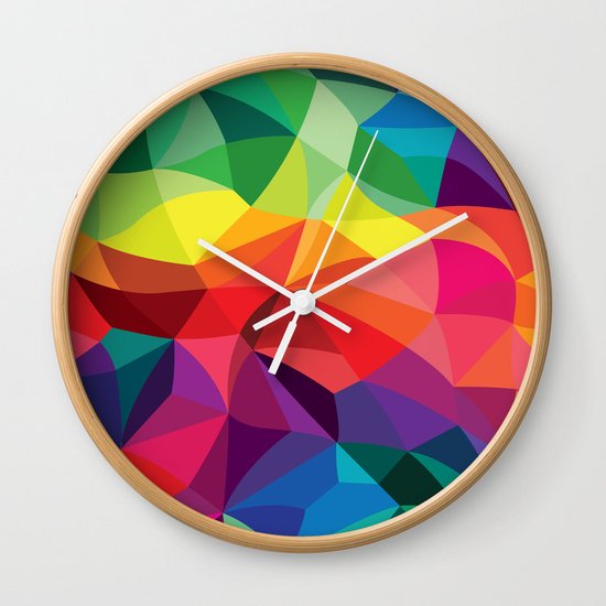 Color Shards Wall Clock
