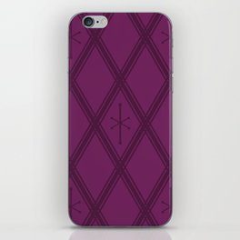 Retro Criss Cross Purple iPhone Skin