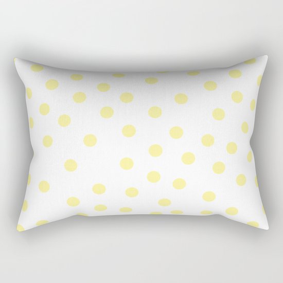 Simply Dots in Pastel Yellow Rectangular Pillow