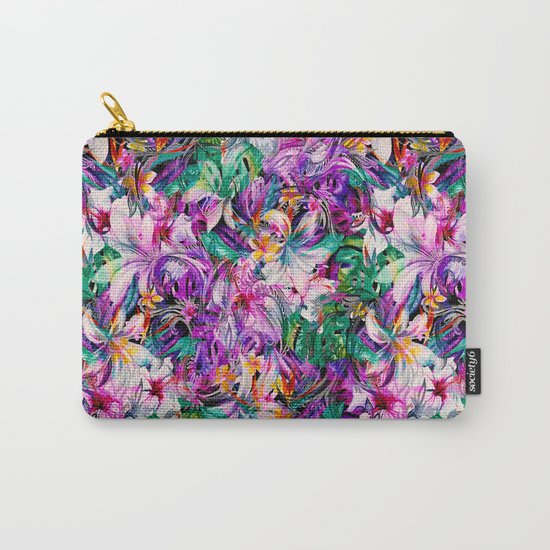 Seamless Floral And Paisley Pattern Carry-All Pouch