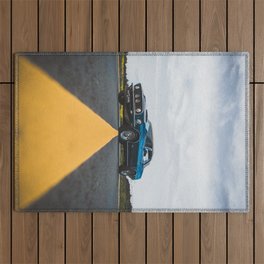 Vintage convertible classic Mustang American Muscle car automobile transportation color photograph / photography poster posters Outdoor Rug