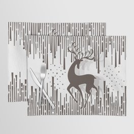 Dancing Deer - Black & White Placemat