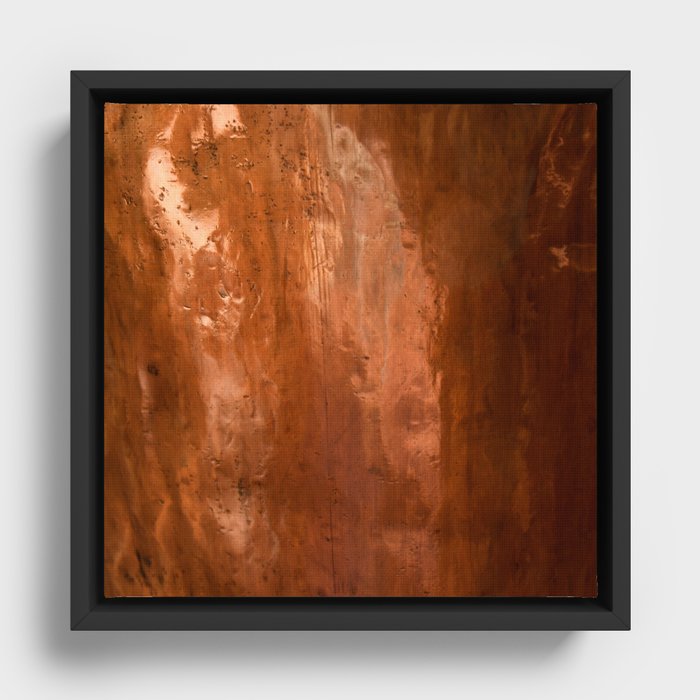 copper , metal background Framed Canvas