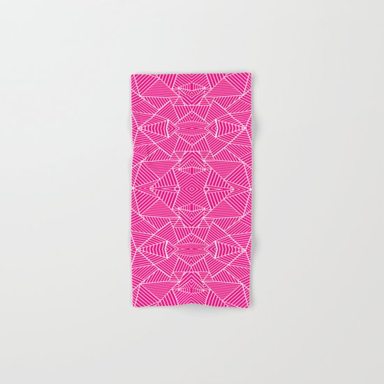 Ab Zoom Mirror Fushia Hand & Bath Towel