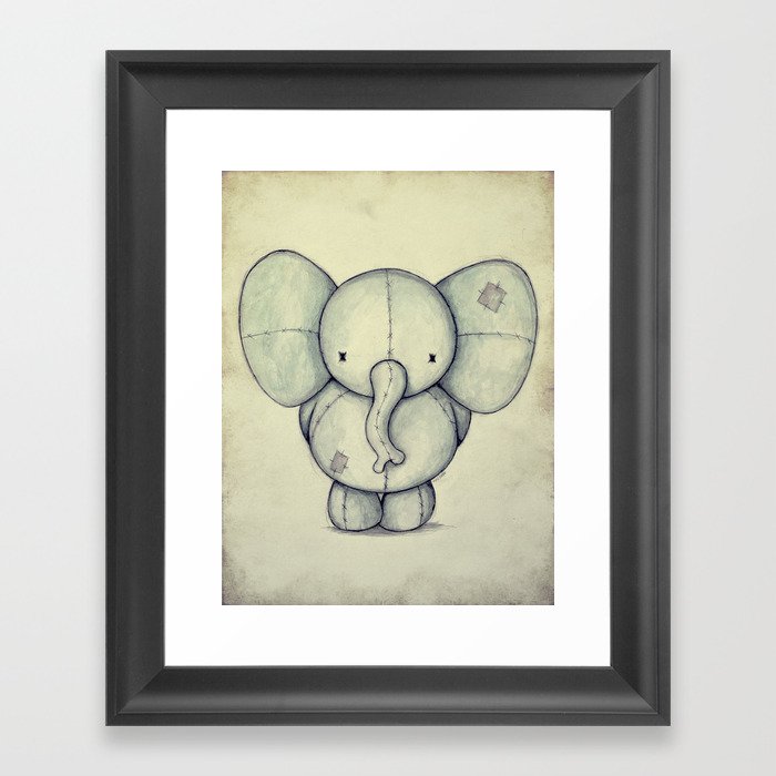 Cute Elephant Framed Art Print