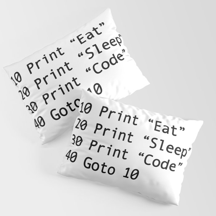 Eat Sleep Code Repeat Pillow Sham