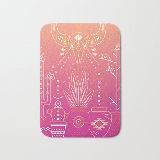 Santa Fe Garden – Pink Sunset Bath Mat