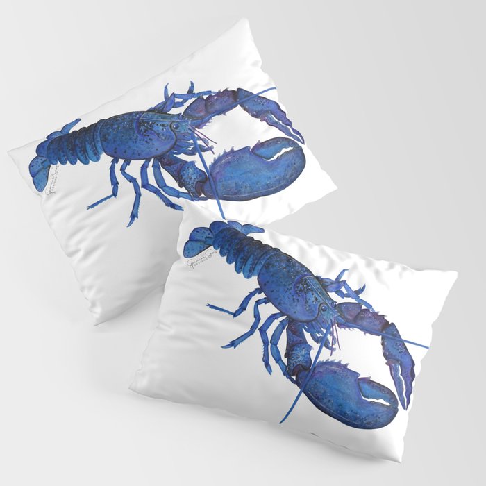 Blue Maine Lobster - Rare Blue Homarus americanus Pillow Sham