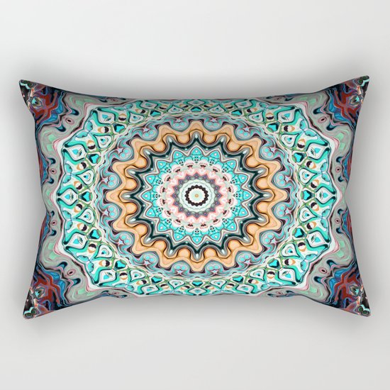 Colorful Kaleidoscope Rings Rectangular Pillow