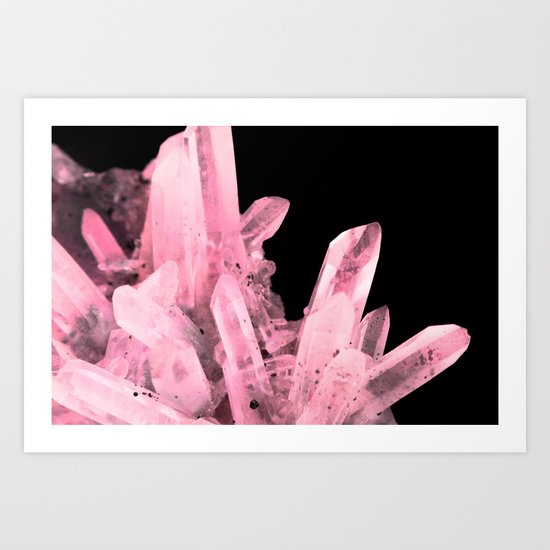 Pink Crystals Art Print
