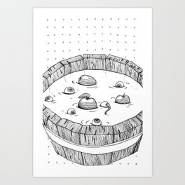 Barrel full of Eyes Art Print