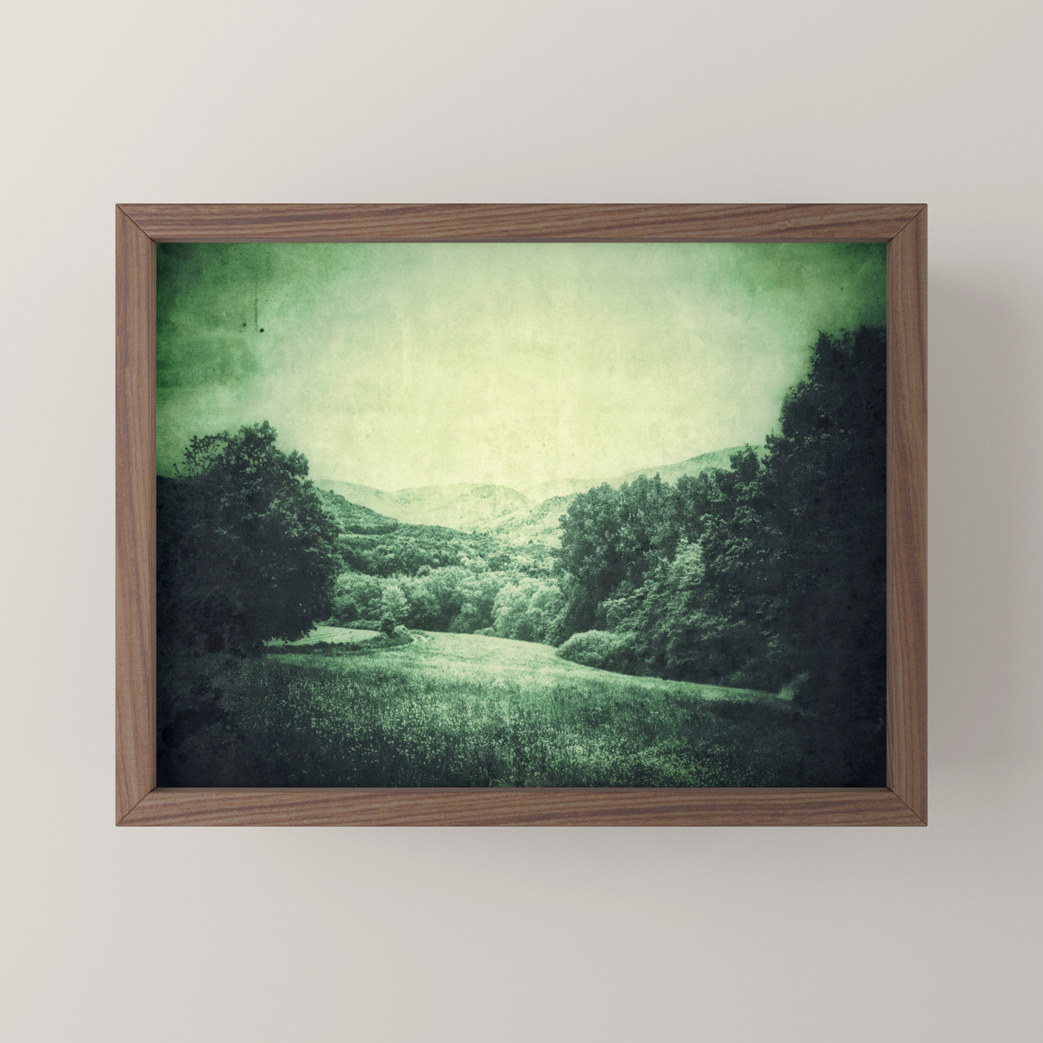 Vintage Landscape Justart C Framed Mini Art Print By Justart
