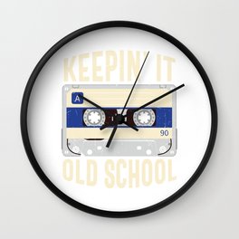 Keepin' It Old School Cassette Tape Retro Wall Clock