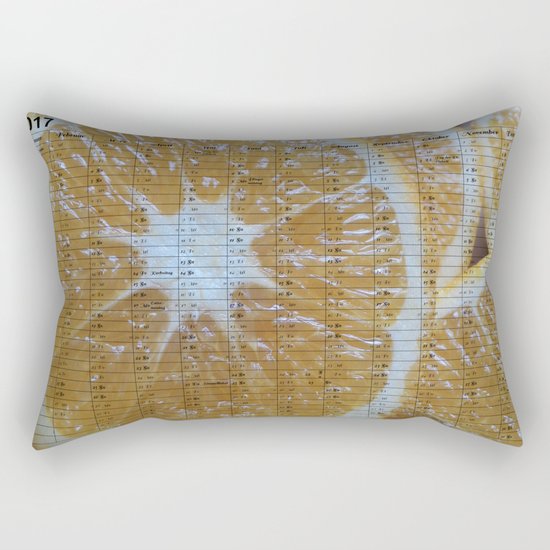 Kalender 2017 Orange Rectangular Pillow