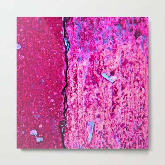 Neon Pink Road Metal Print