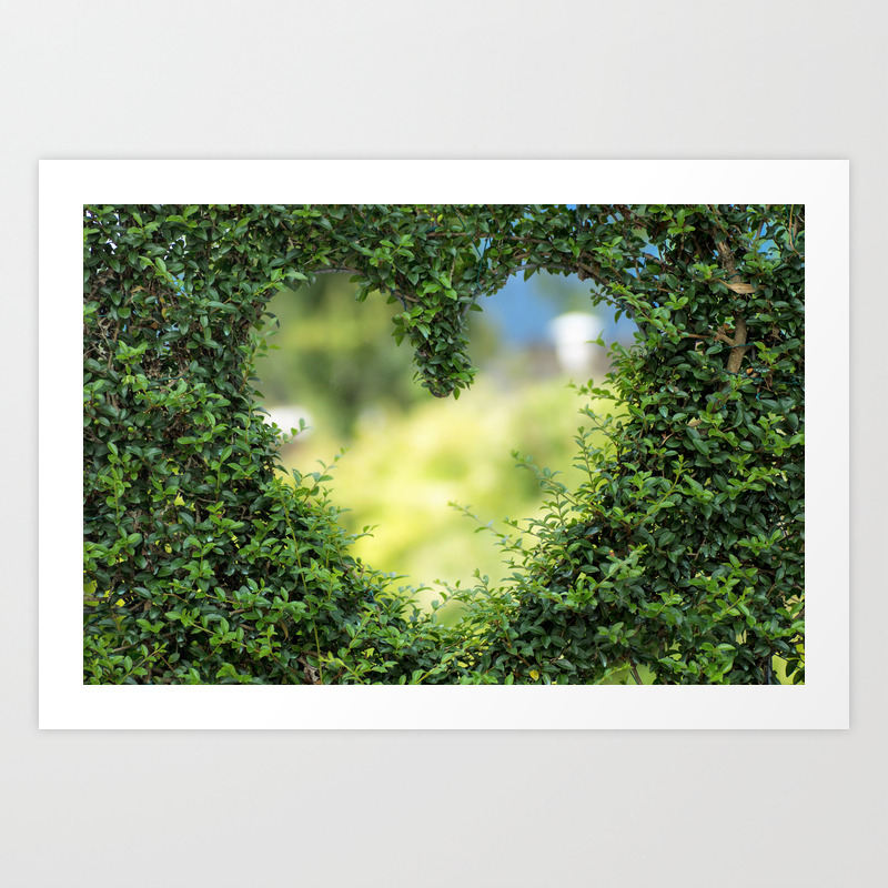 Heart In Nature Coeur Dans La Nature Art Print By
