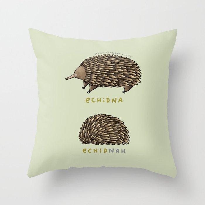 Echidna Echidnah Throw Pillow