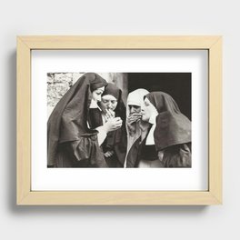 Nuns Smoking Recessed Framed Print