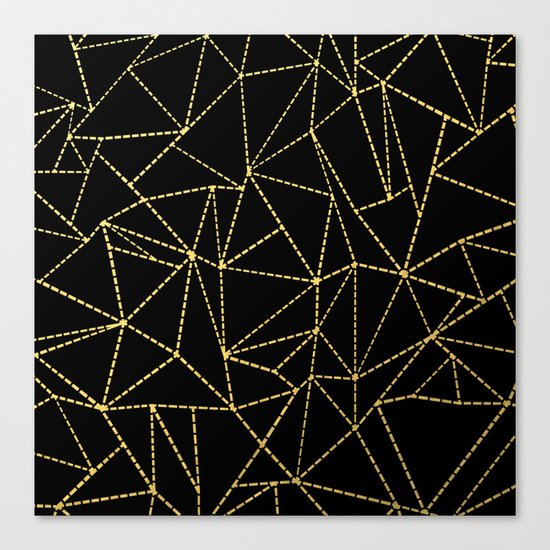 Ab Dotted Gold Canvas Print