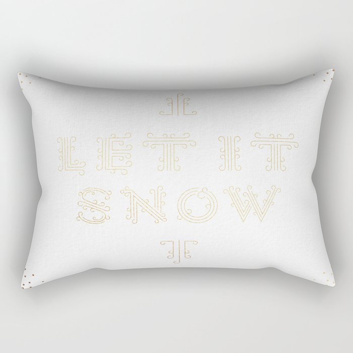 Let it Snow - White Rectangular Pillow