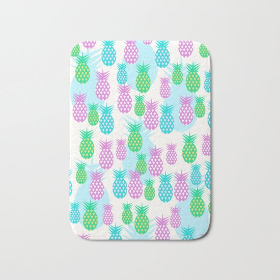 Tropical pineapples Bath Mat
