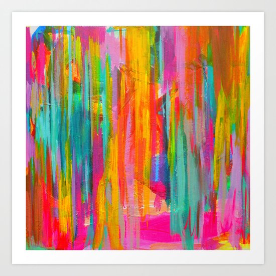 Neon Double Abstract Art Print