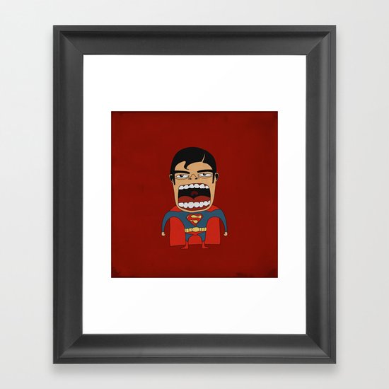 Screaming Superdude Framed Art Print