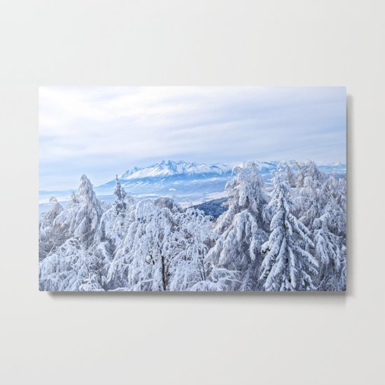White out #mountains #winter Metal Print