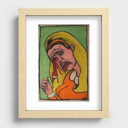 Then her eyeball fell out. Recessed Framed Print