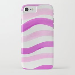 Pink Watercolor Wave iPhone Case