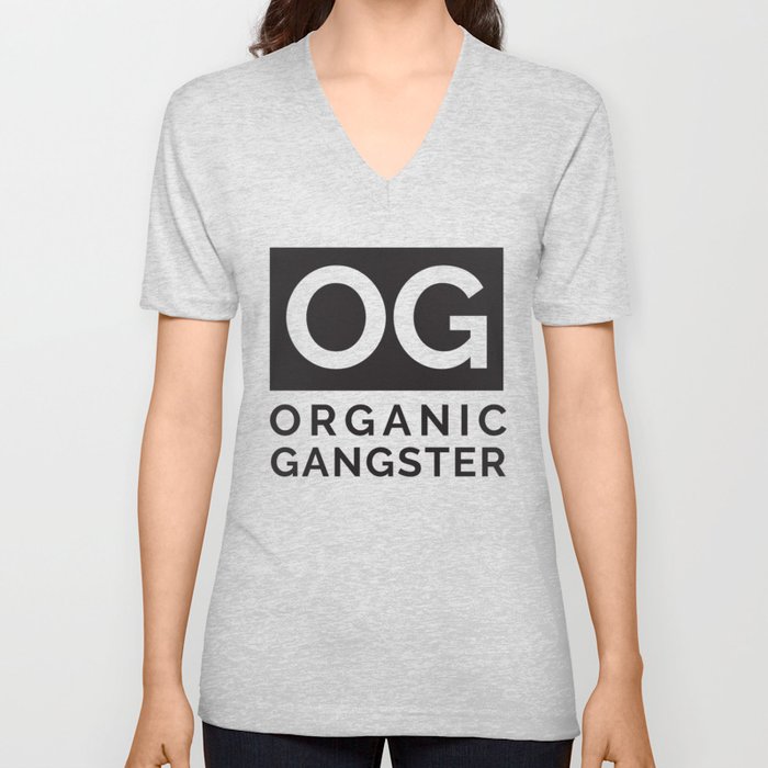 Organic Gangster - Vegan/Natural/Vegetarian V Neck T Shirt