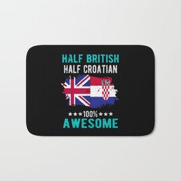 Half British Half Croatian Bath Mat