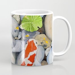 Koi Fish in Lotus Pond Coffee Mug