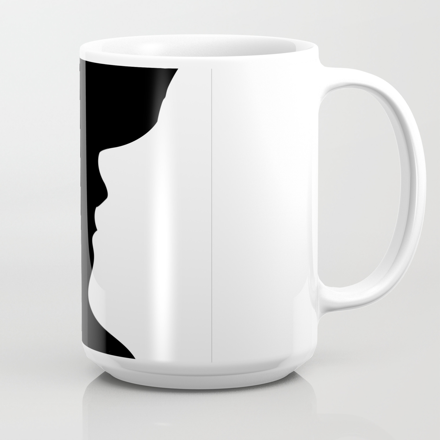 Two Faces Side By Side Illusion Of A Vase Also Called Rubins Vase
