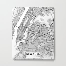 New York City Map of United States Metal Print | Queens, Newyorkcity, American, Newyork, Usa, Nyc, Newyorkmap, Statenisland, Newyorker, Map 