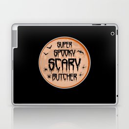 Butcher Halloween Scary Spooky Humor Moon Bats Spiders Laptop Skin