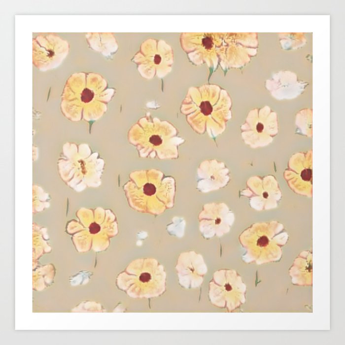  Emotional petal flower pattern design Art Print