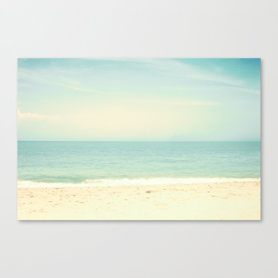 Pastel Retro Beach Canvas Print