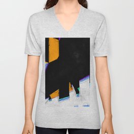 Abstract Geometric Shapes V Neck T Shirt