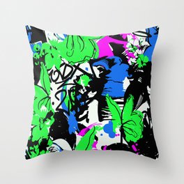 Floral Abstract Throw Pillow