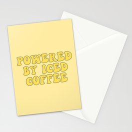Powered By Iced Coffee Stationery Card