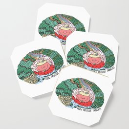 Grow Positive Thoughts Brain Hippocampus Coaster