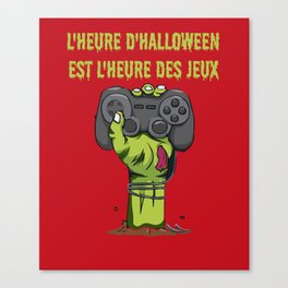Gaming on Halloween Canvas Print