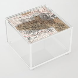 USA, Omaha - City Map Acrylic Box