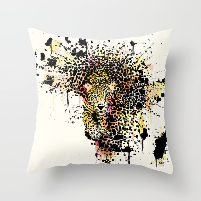 The last leopard Throw Pillow