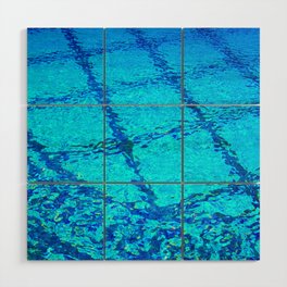 bath blue impressionism texture Wood Wall Art