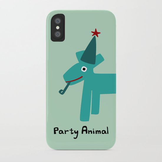 Party Animal-Teal iPhone Case