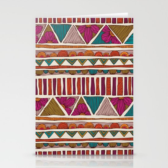 Tribal stripes Stationery Cards