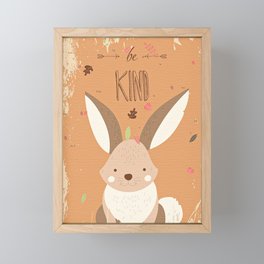 Be Kind  Bunnies Easter Day Framed Mini Art Print